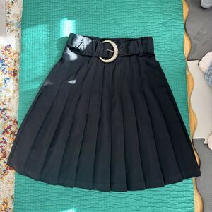 Vintage STRING BEAN Midi Pleated Skirt W/ Belt Made in USA Size 5/6 M Schoolgirl